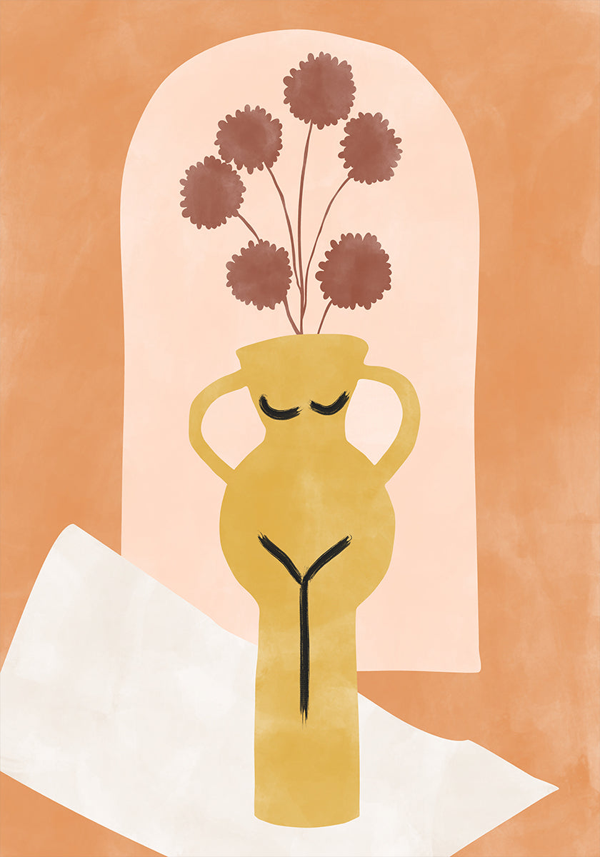 Stylized Vase Resembling A Female Form