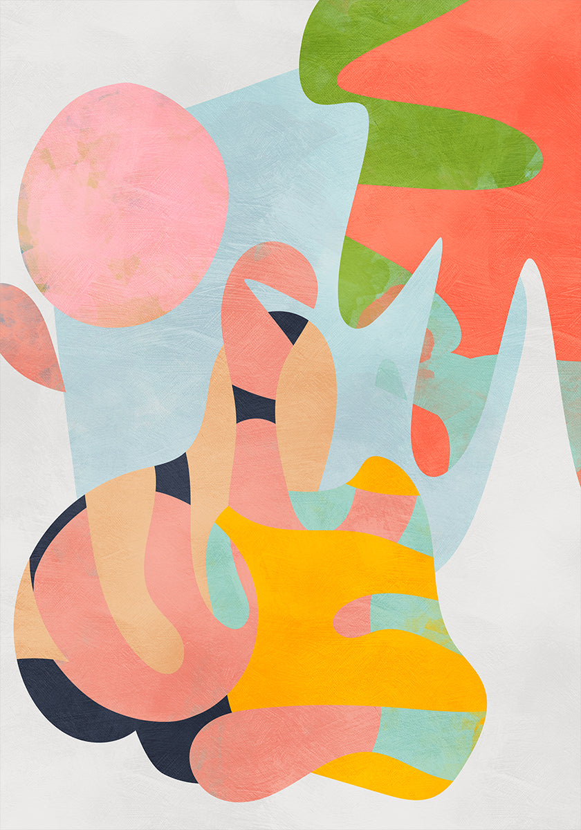 Pastel cut out Poster
