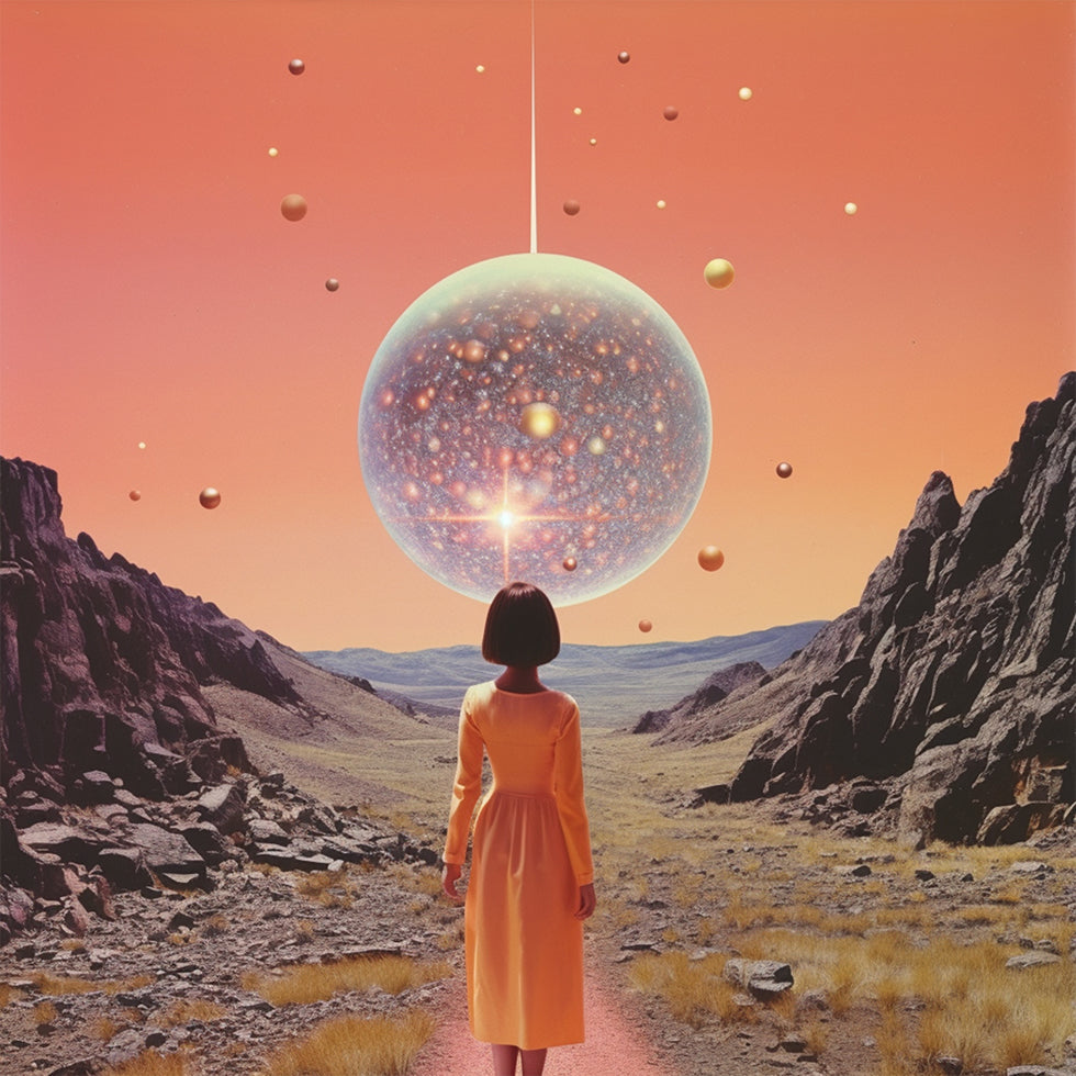 A Space Disco Collage Art Poster