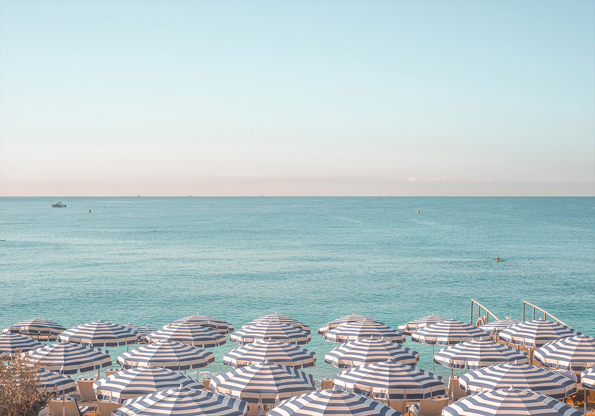 Riviera Beach Umbrellas Poster