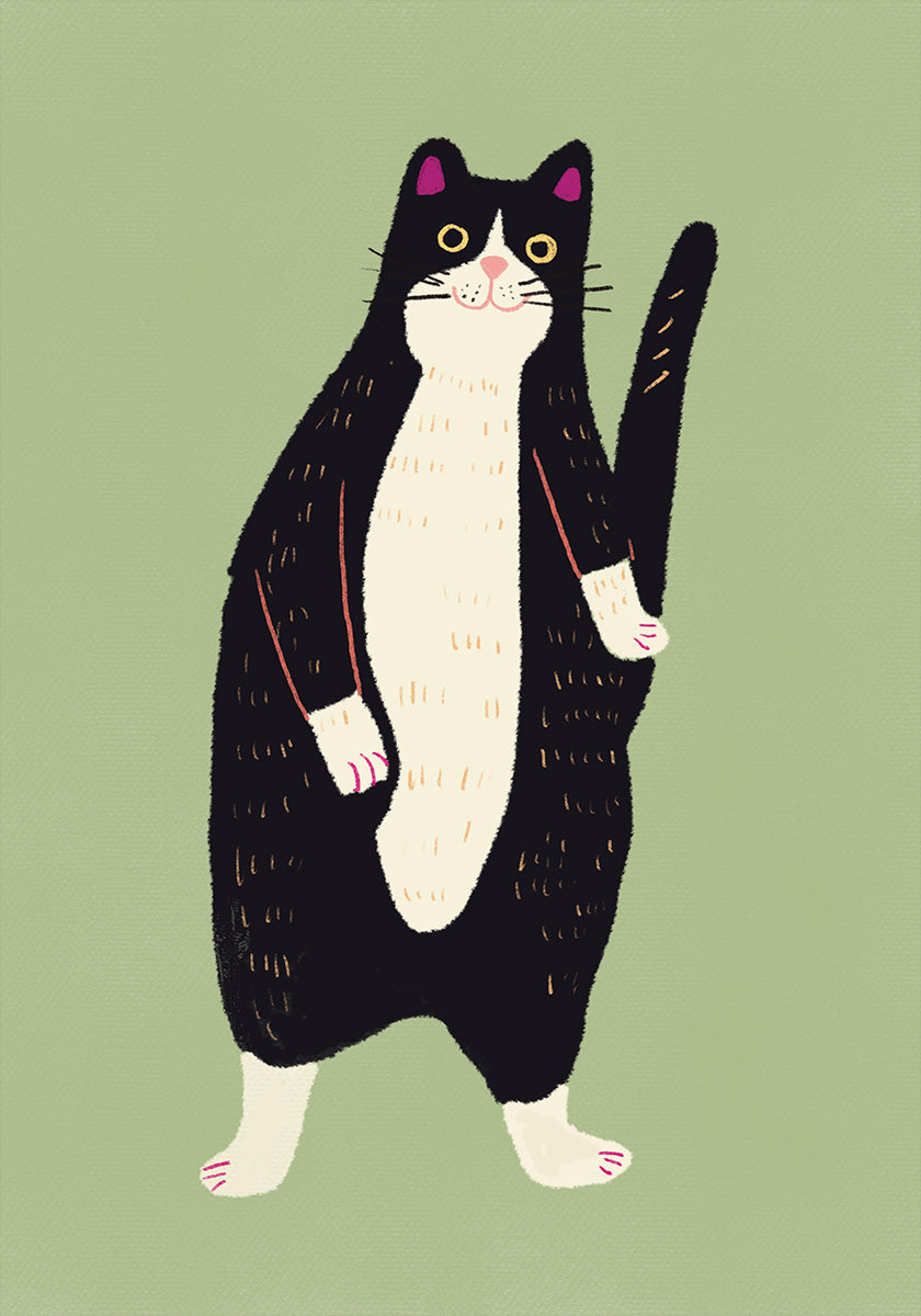 Black and white cat 02 Poster
