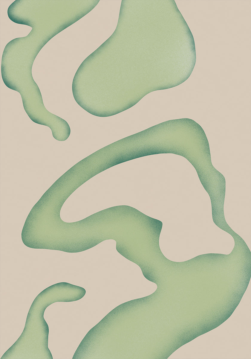 Flowing Green Essence Poster