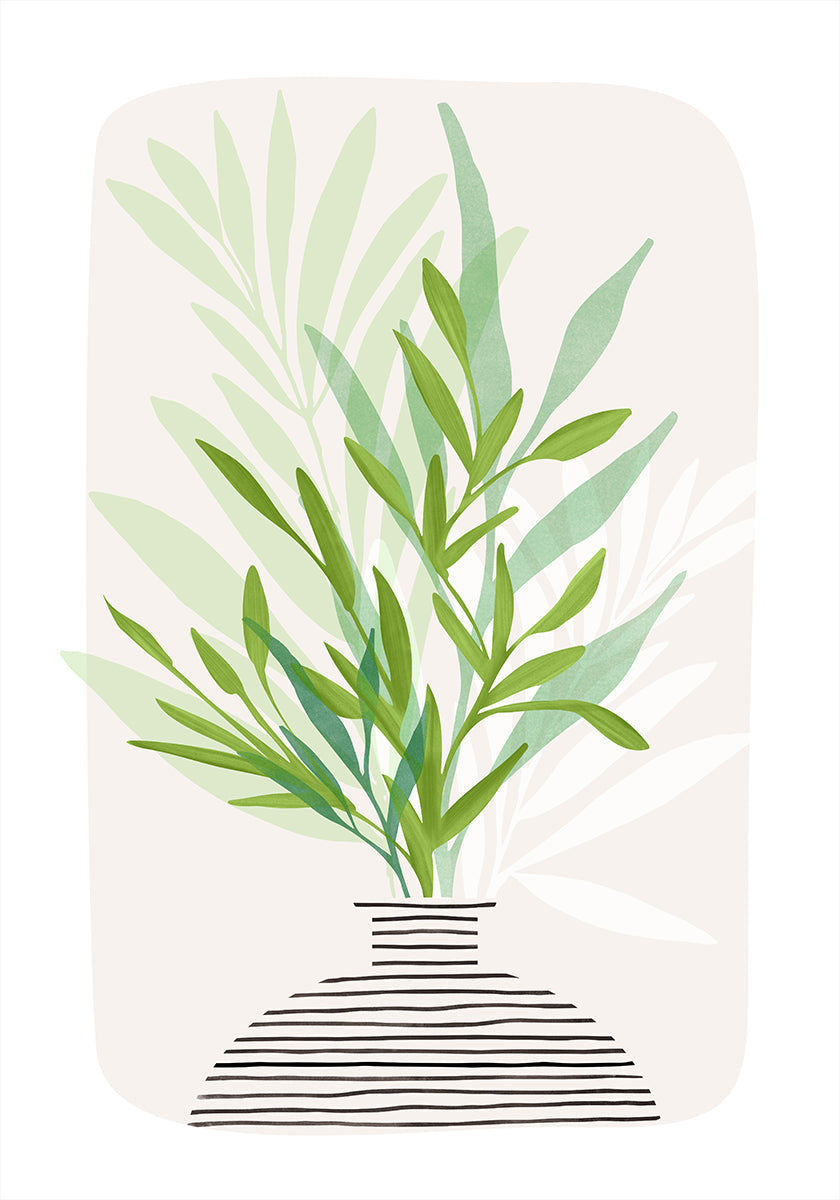 Painted Olive Branch Still Life Poster