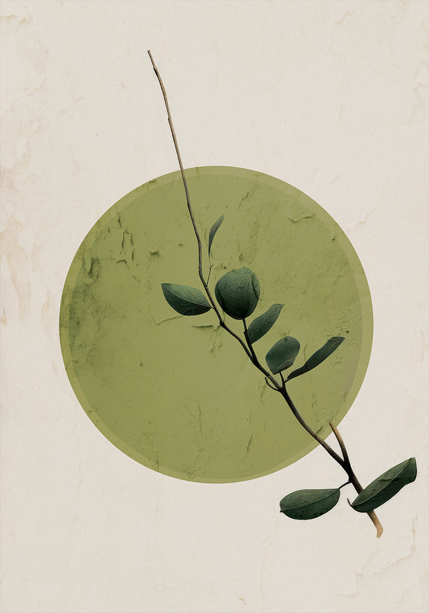 Green Serenity Circle Poster