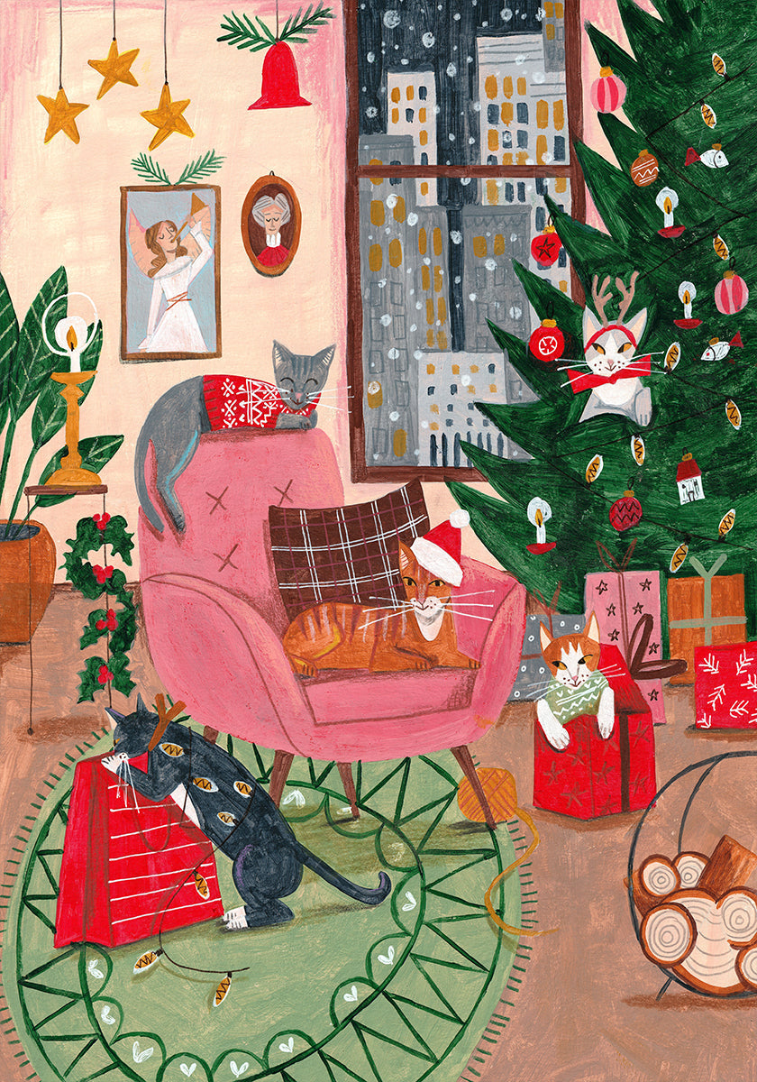 Christmas Cats in NY Poster