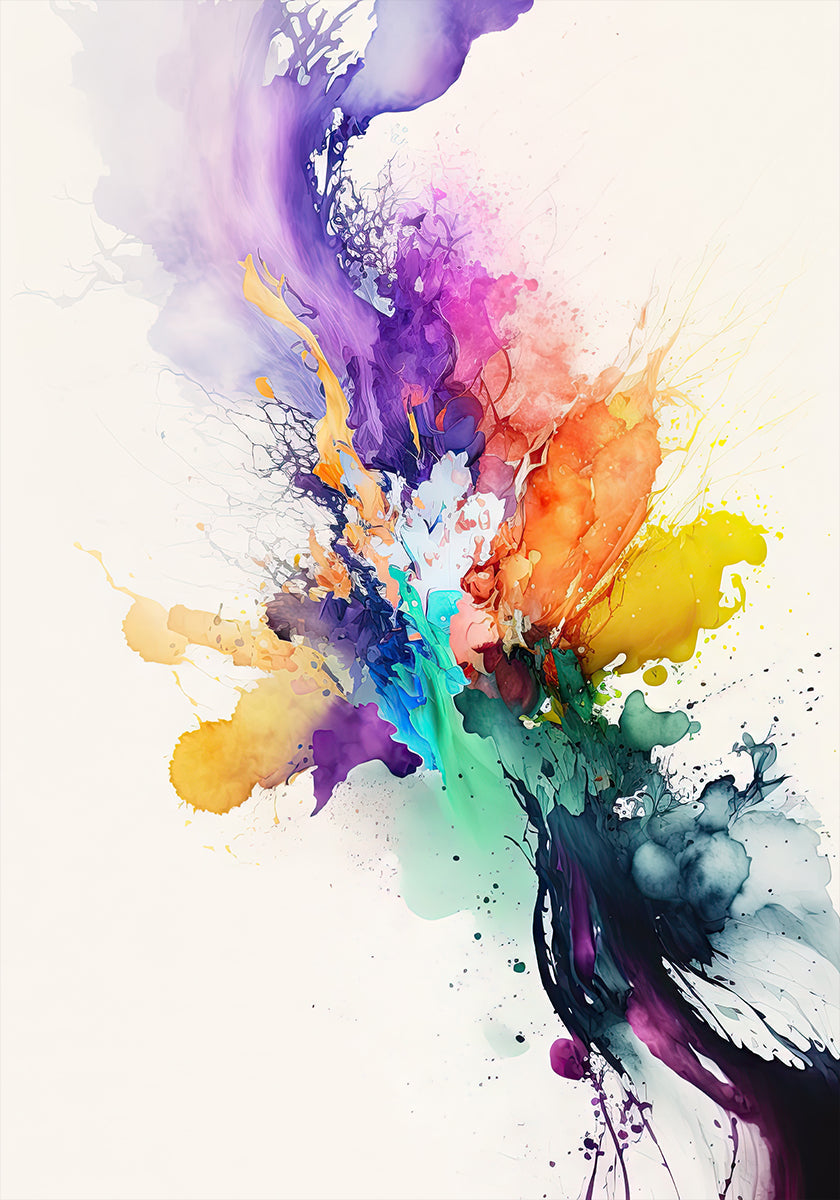 Vibrant Color Burst  Poster
