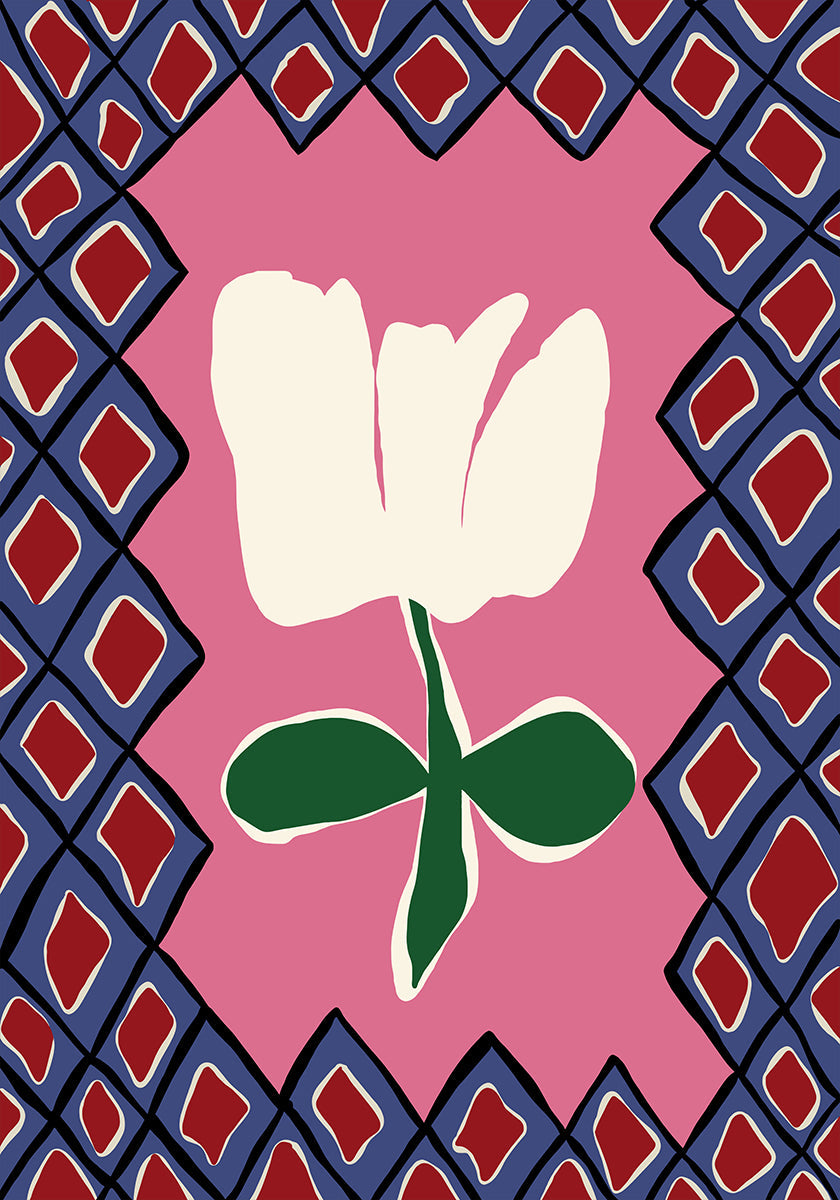 Petal plaid playtime I Poster