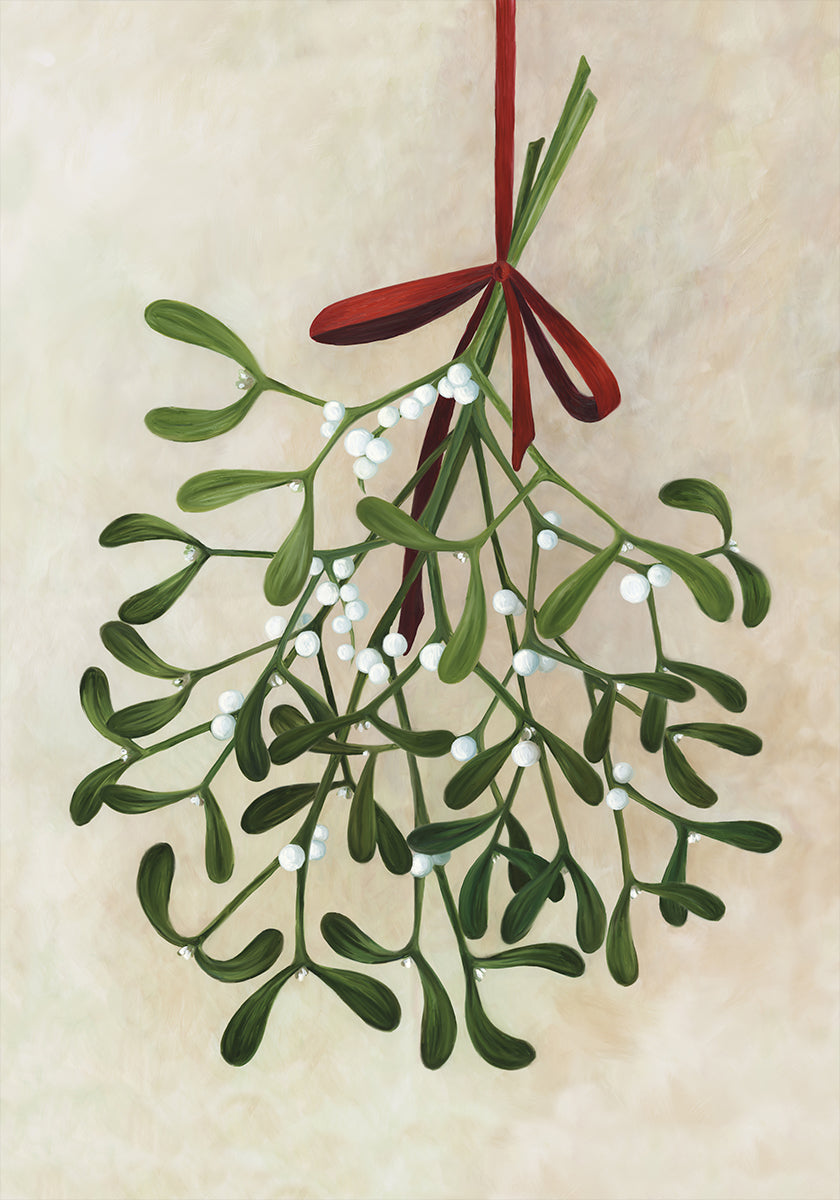 Mistletoe Express Mistletoe bouquet with bow Poster – Posterbox.se