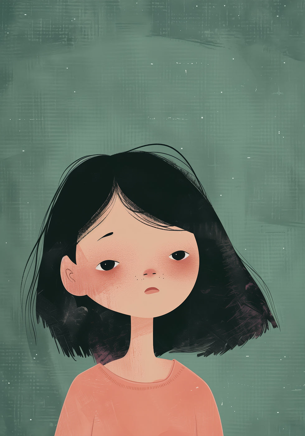 Thoughtful Girl Poster