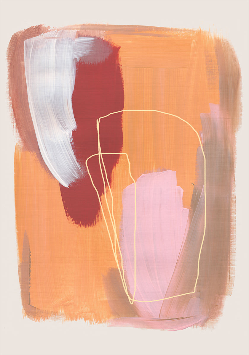 Abstract Brush Strokes 125 Poster