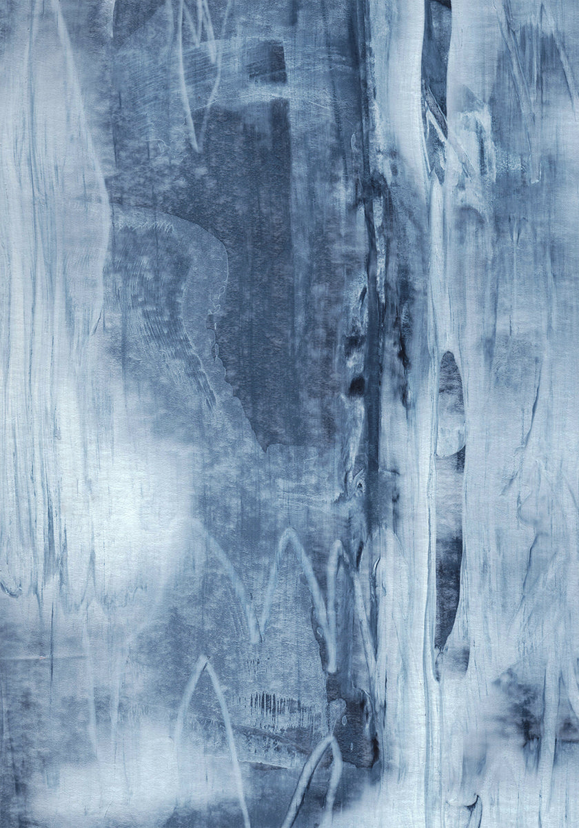 Blue Texture Flowing Vertical Lines Poster