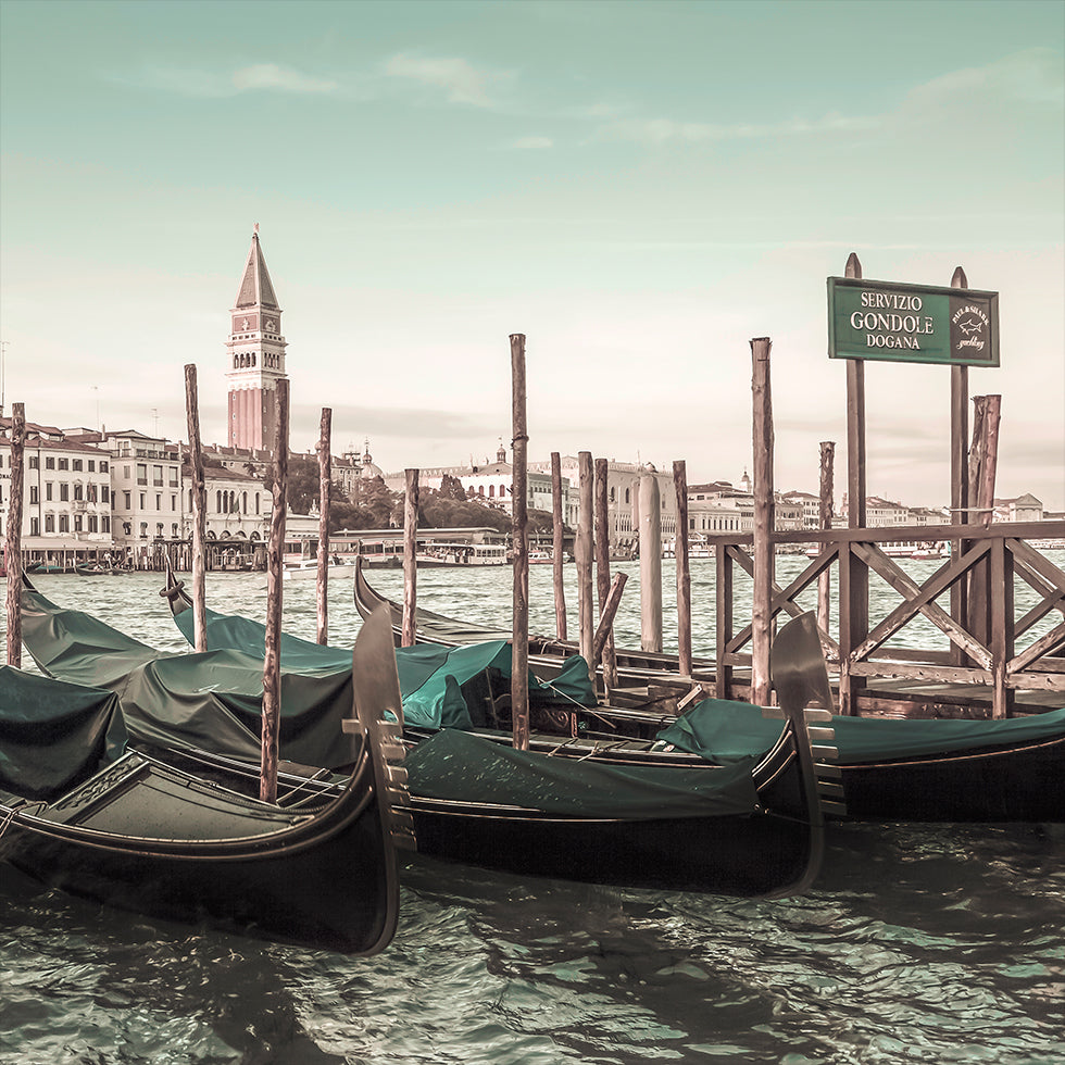 VENICE Grand Canal and Gondolas | urban vintage style Poster