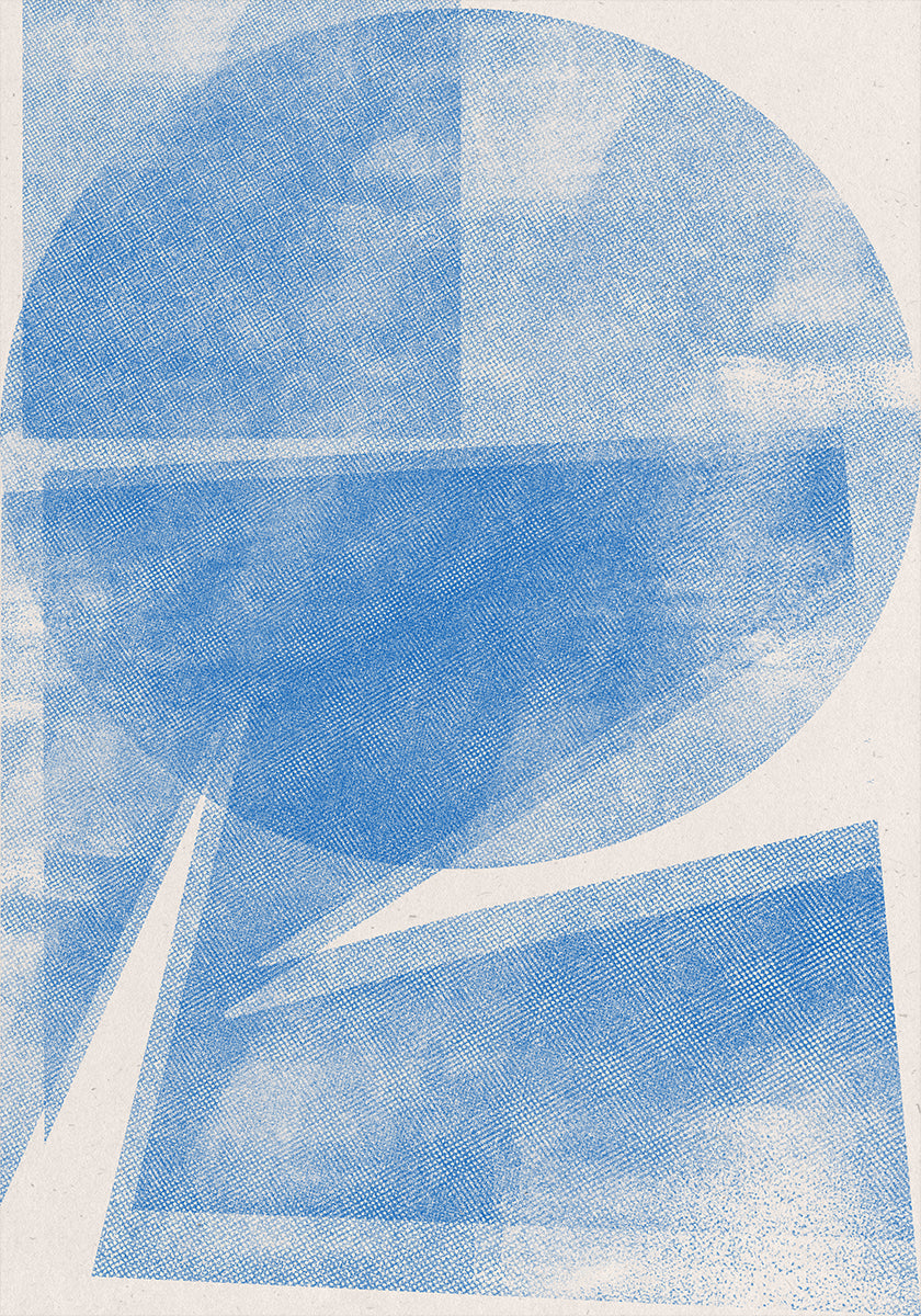 Azure Geometry Poster