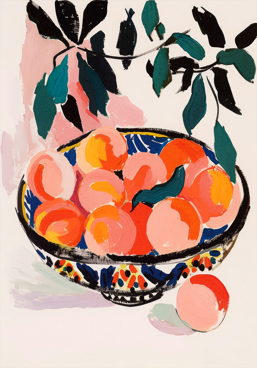 Colorful Fruit Bowl Poster