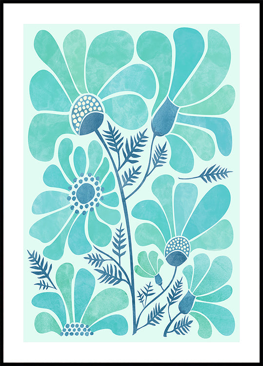 Himalayan Blue Poppies Poster
