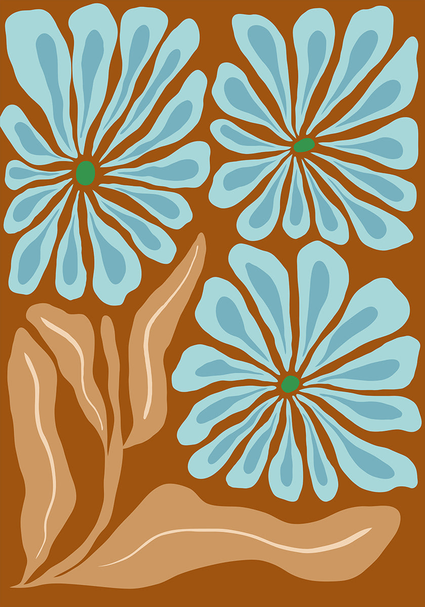 Amber Blooms Poster