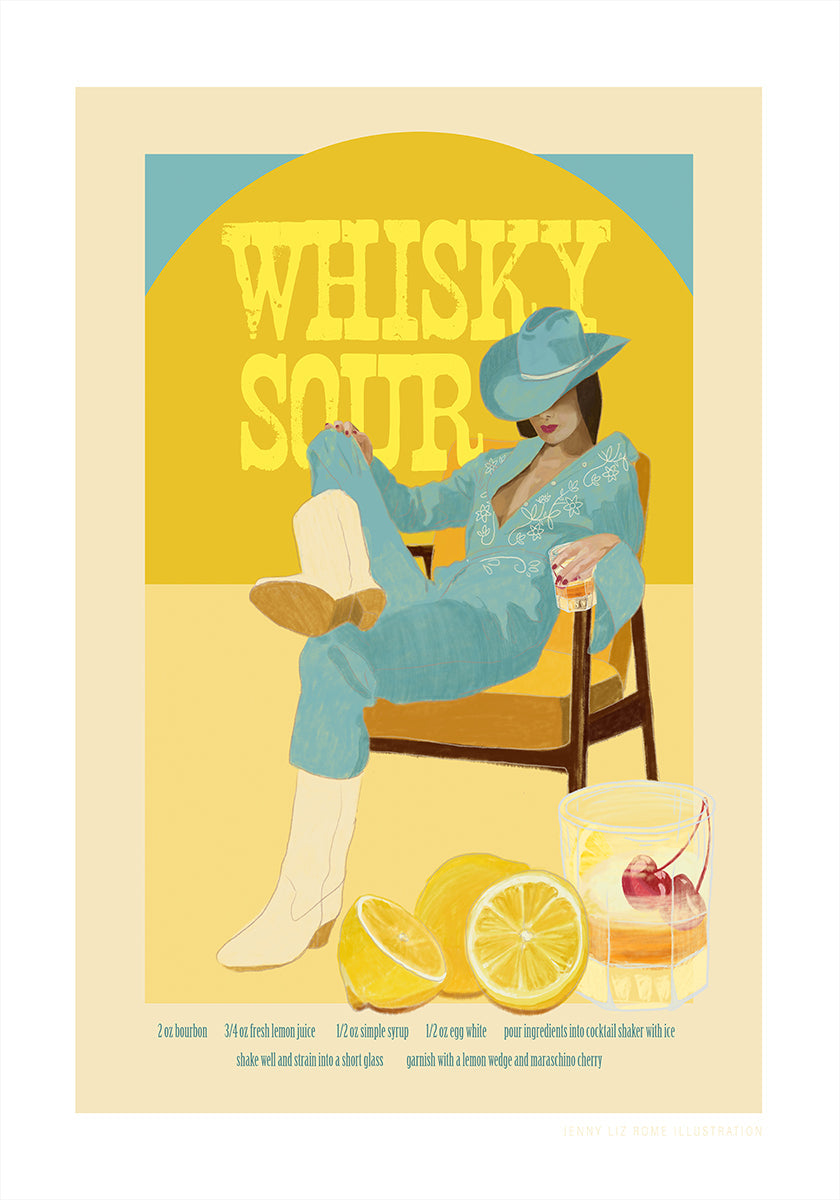 Jlr Cocktails Whisky Sour Poster