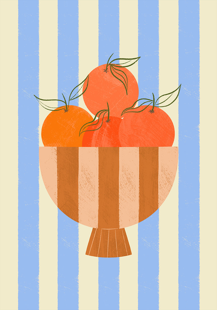 Bowl of Oranges Poster