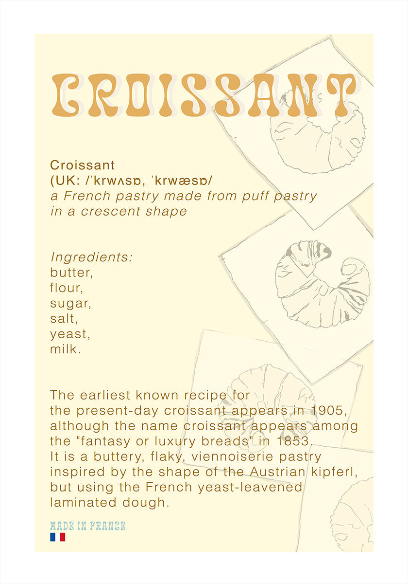 Croissant Coffee Poster