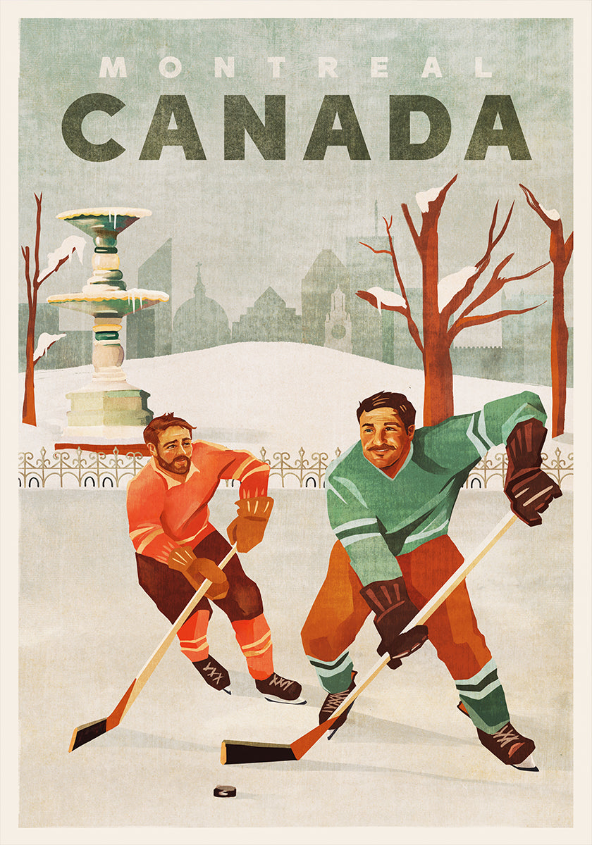 Montreal Canada Pond Hockey Guys  Poster