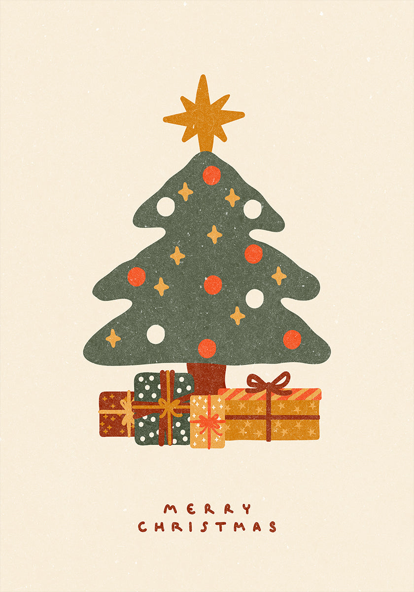 Christmas tree with gifts Poster