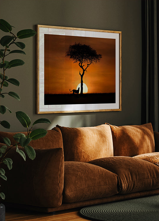Cheetah at dawn Poster