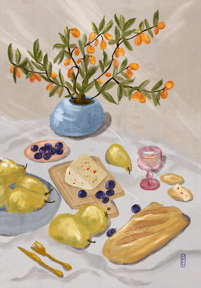 Gin and Tonic In the Afternoon Sun Illustration Poster