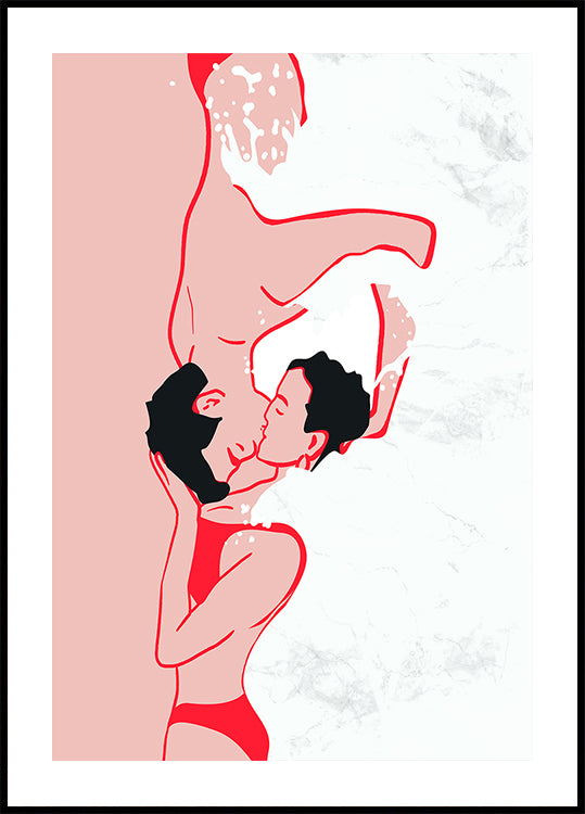 Ethereal Kiss In the Waves Poster