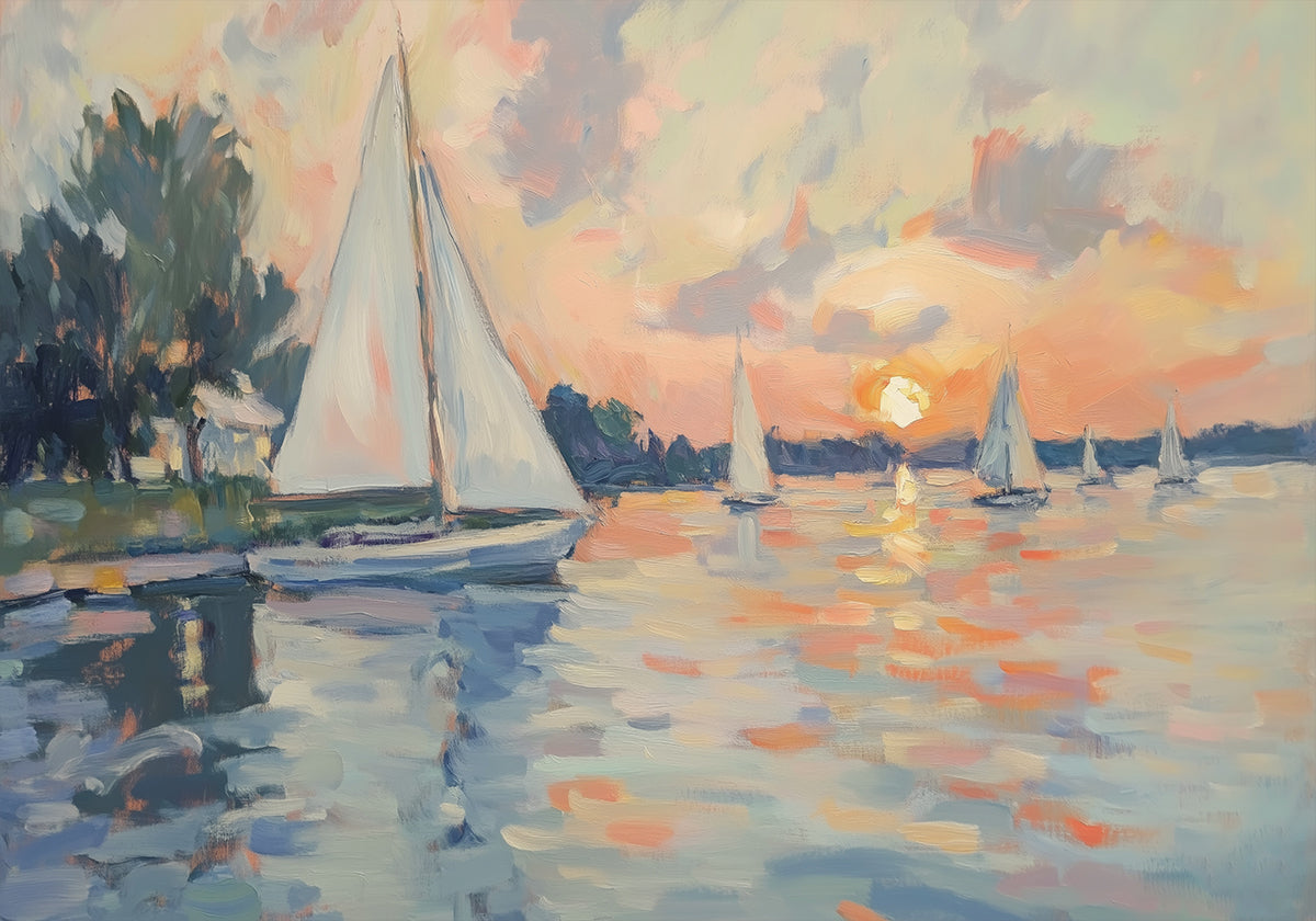 Sea Sailboats Poster