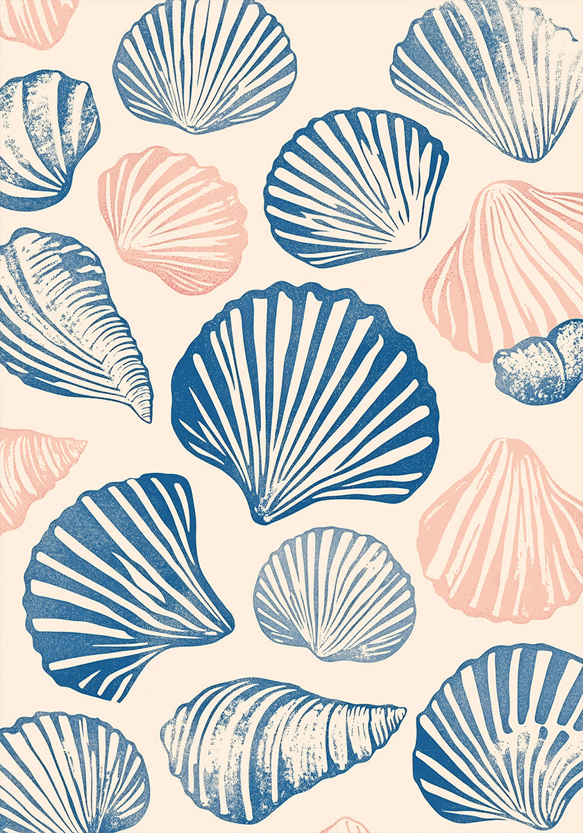 Seashell Pattern Poster