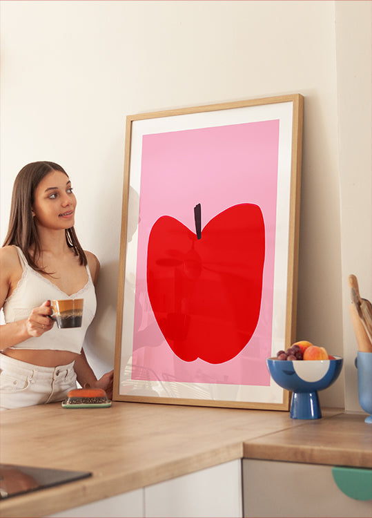 Crimson Simplicity Poster