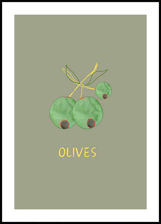 Olives in Green Poster