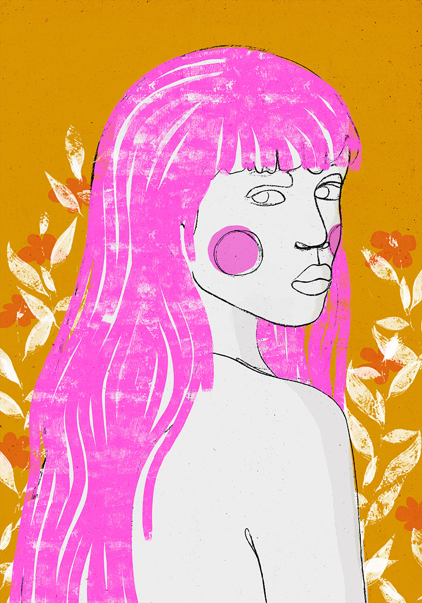 Pink Whisper Gaze Poster