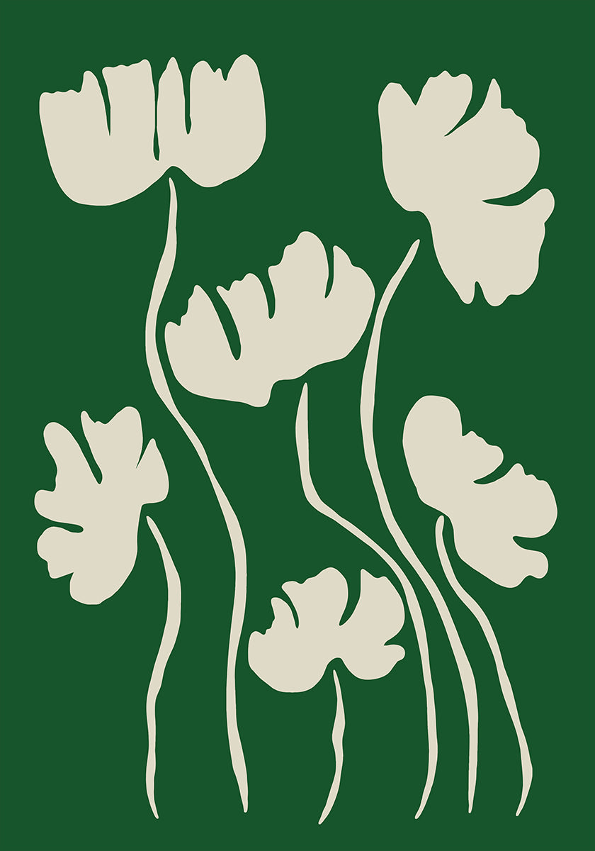 The magical Green floral Poster
