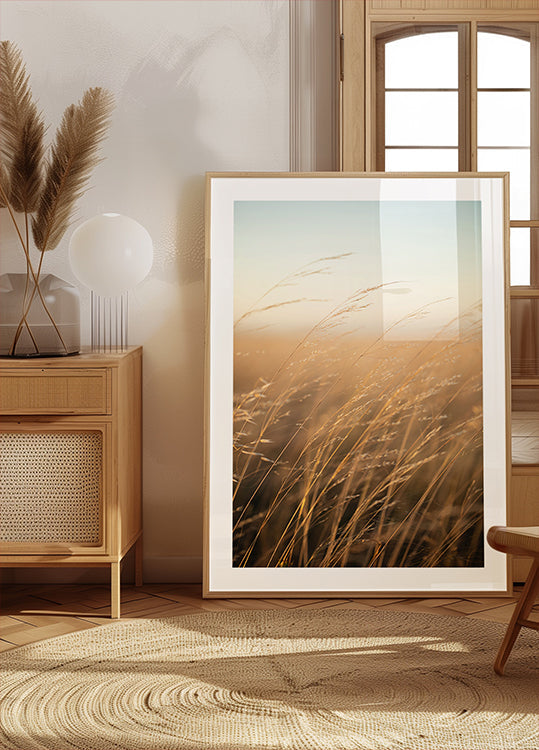 Golden Prairie Grass Poster