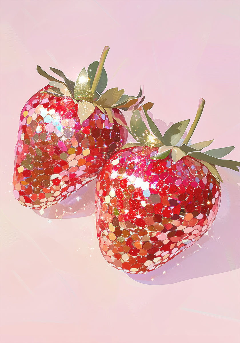 Sparkling Strawberries Poster