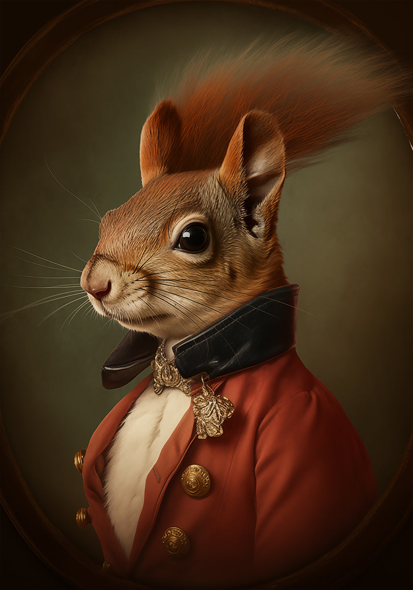 Squirrel Portrait Poster