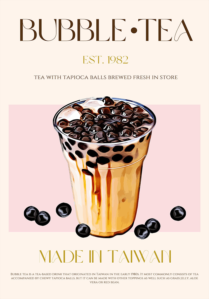 Taiwanese Bubble Tea Poster