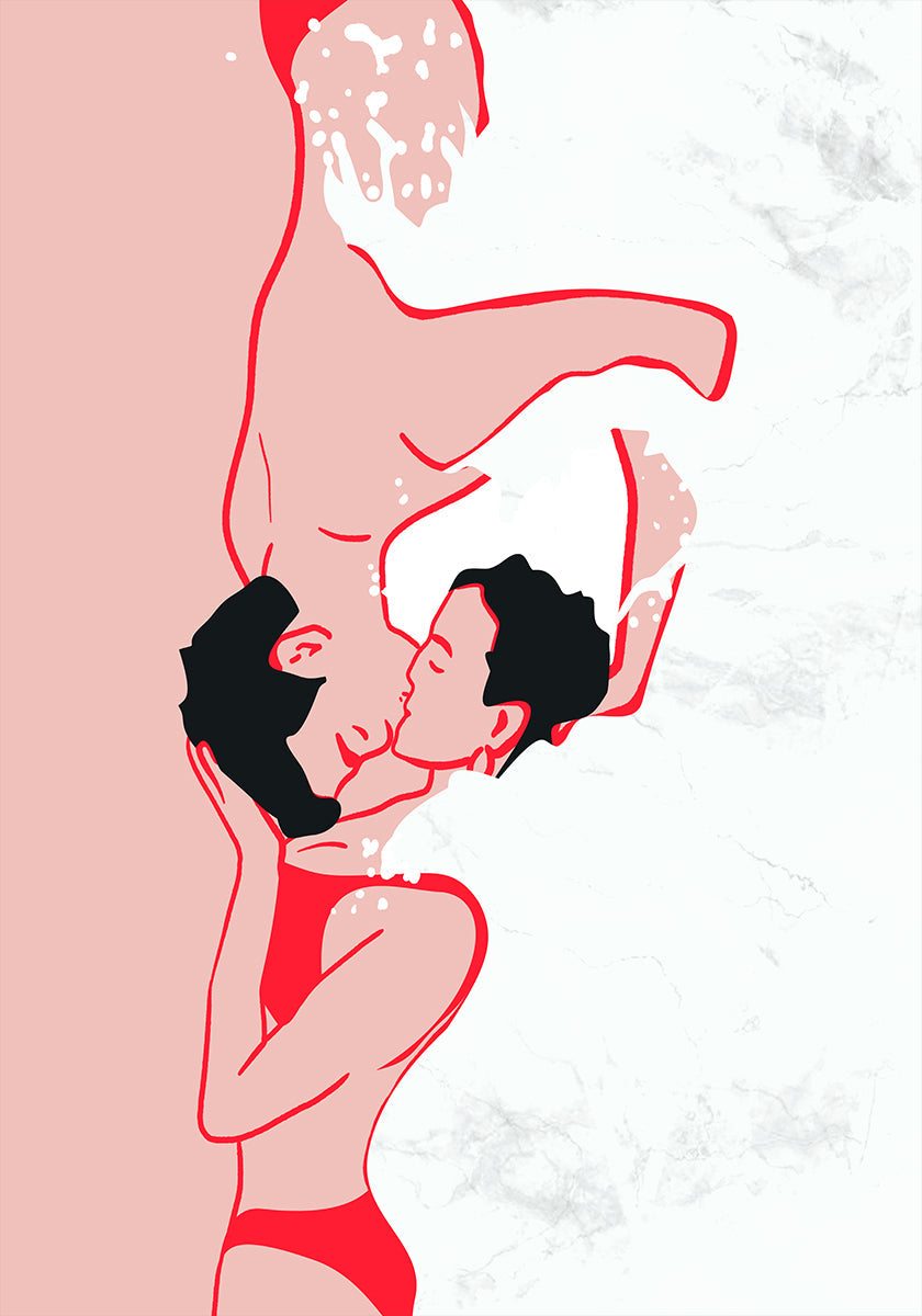Ethereal Kiss In the Waves Poster