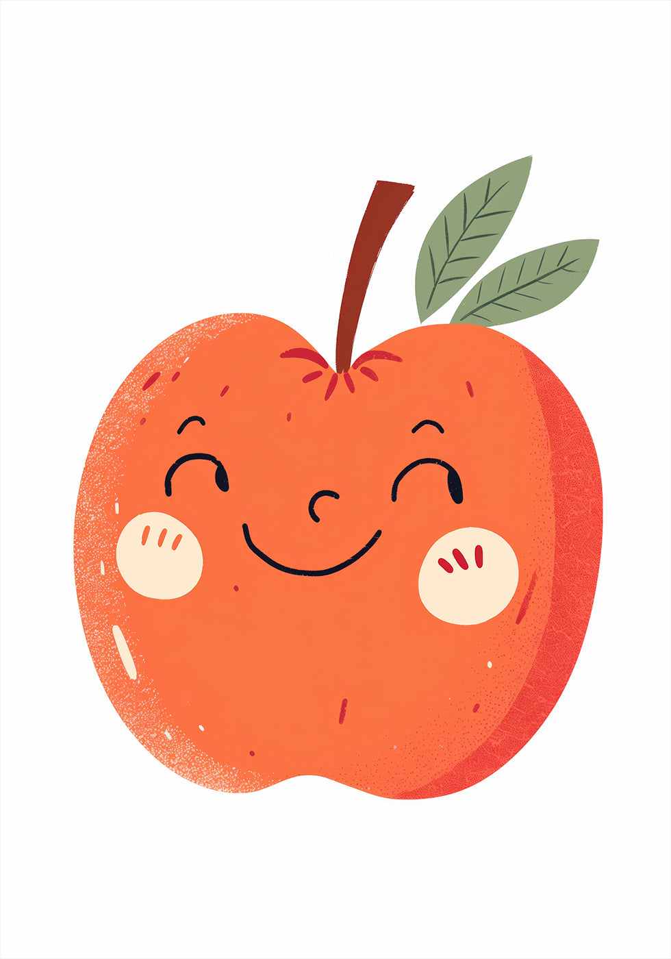 Smiling Apple Poster