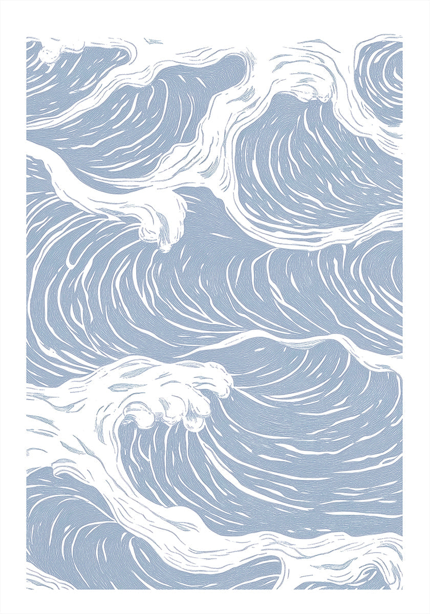 Abstract Ocean Wave Poster