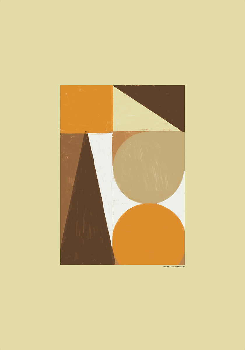 Earthy Tones Geometrics Poster