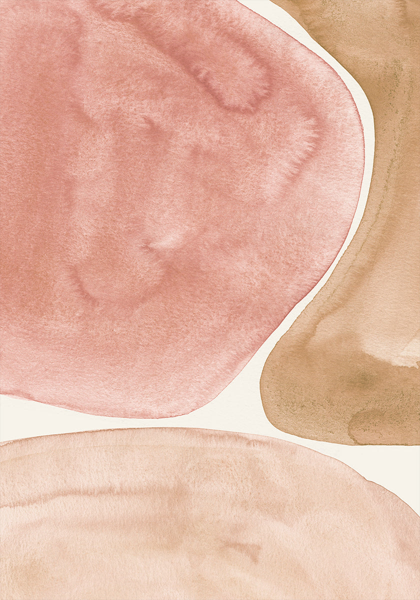 Organic Shapes in Earthy Tones Poster