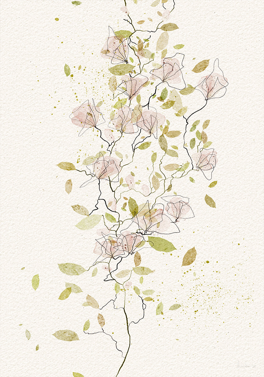 Delicate Vine Dance Poster