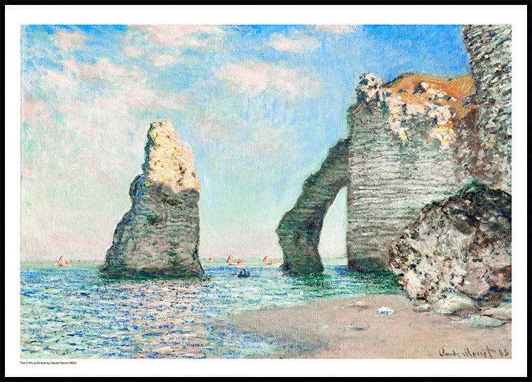 The Cliffs at Étretat by Claude Monet (1885) Plakat - Posterbox.no