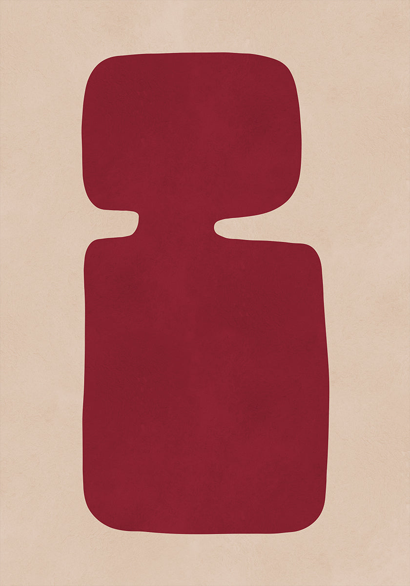 Crimson Silhouette Poster