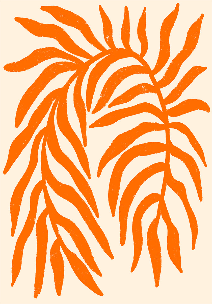 Orange Silhouette Poster