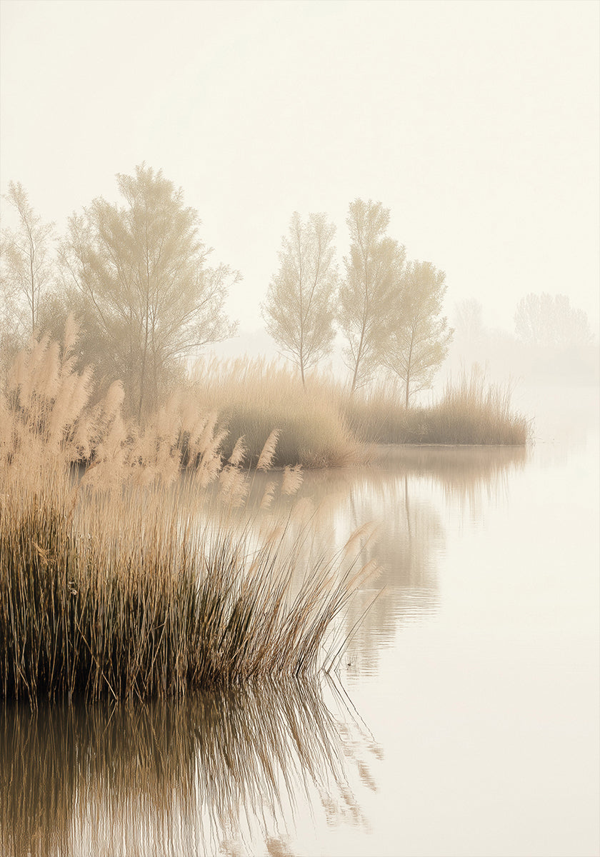 Misty Lake Poster