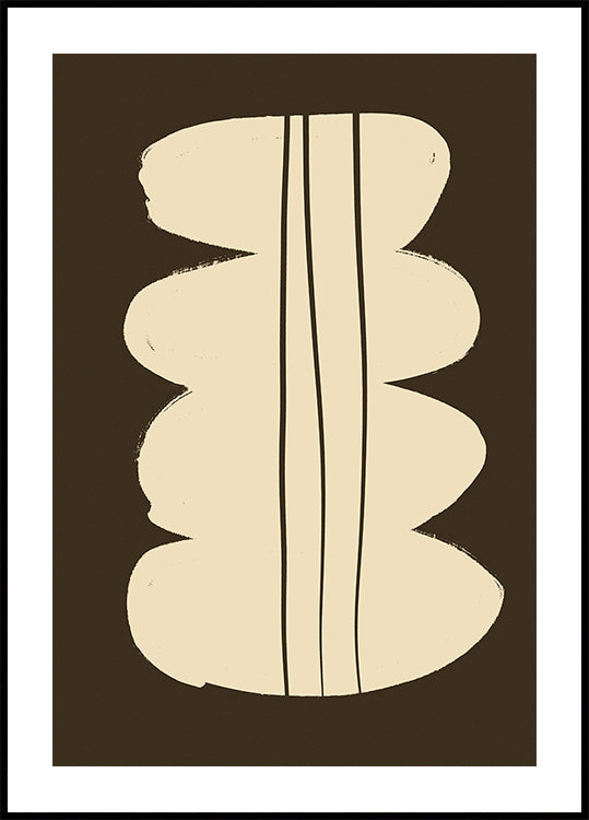 Curved Lines Harmony Poster