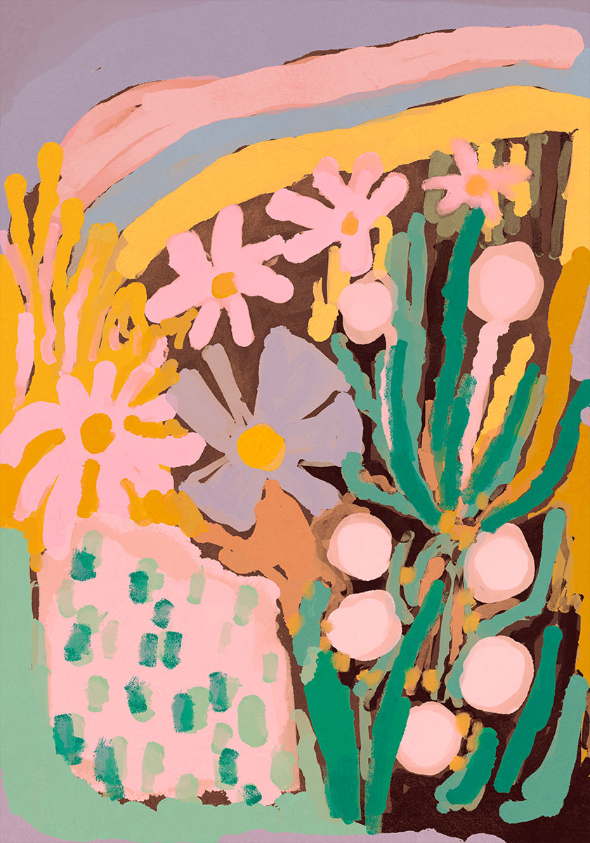 Floral Harmony Burst Poster